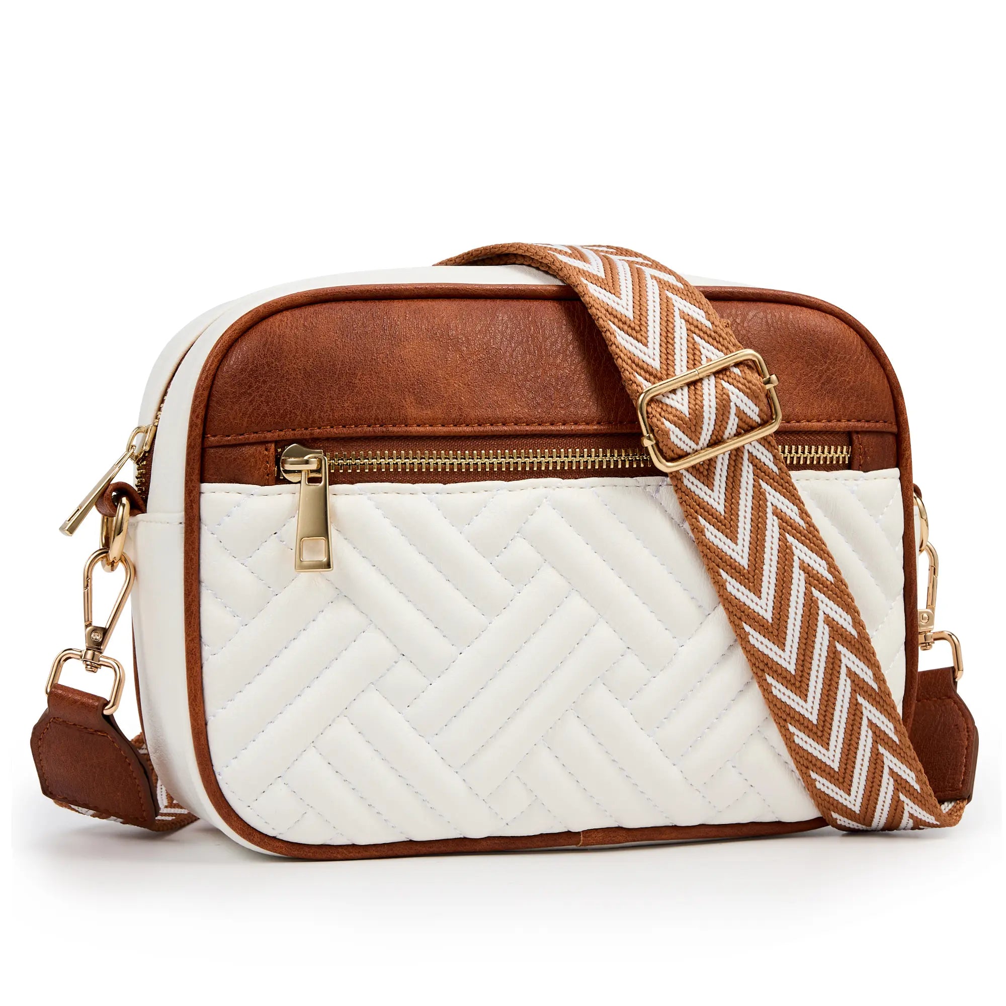 KALIDI Trendy Quilted Crossbody Bag for Women | Lightweight Vegan Leather Shoulder Purse with Adjustable Strap for Travel & Everyday Use
