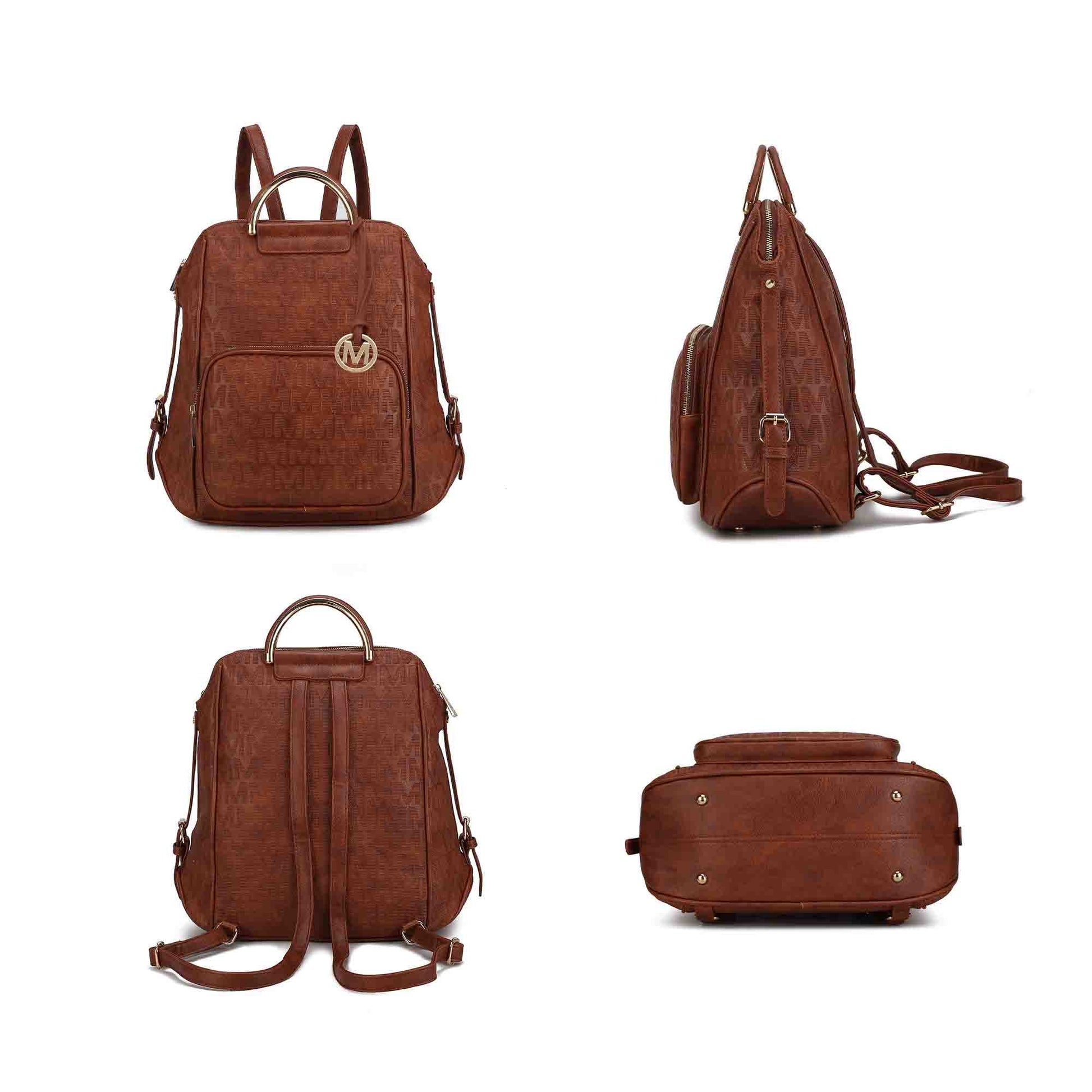 Torra Women'S Backpack, Vegan Leather Bookbag Purse for Travel, Work and School by Mia K - Mustard