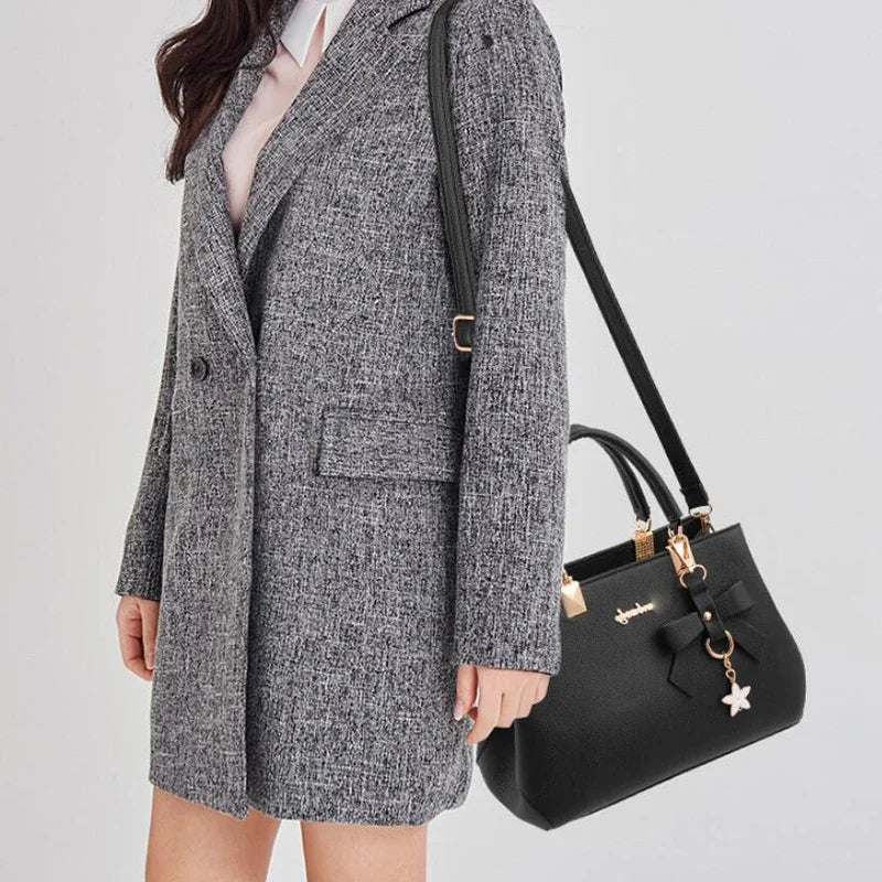 New Elegant Shoulder Bag for Women Luxury Designer Handbags Female Bags Plum Bowknot Sweet Messenger Crossbody Bag